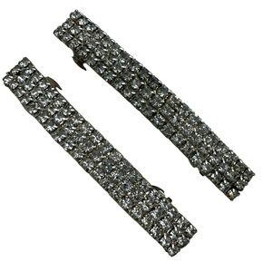 2 RHINESTONE BAR BARRETTES HAIR JEWELRY